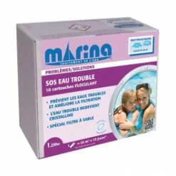 Marina Problème/Solutions- SOS Eau Trouble 10 Cartouches Floculant 1,250kg