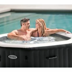 Spa Gonflable Intex PureSpa Carbone 4 Places -piscine Soldes spa gonflable raviday jets bulles 1