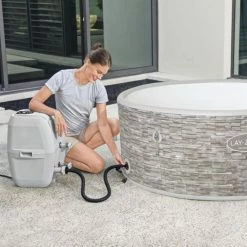 Spa Semi-rigide Bestway Lay-Z-Spa VANCOUVER AirJet Plus 5 Places -piscine Soldes spa gonflable rond lay z spa vancouver airjet plus 5