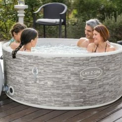 Spa Semi-rigide Bestway Lay-Z-Spa VANCOUVER AirJet Plus 5 Places -piscine Soldes spa gonflable rond lay z spa vancouver airjet plus 6