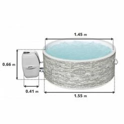 Spa Semi-rigide Bestway Lay-Z-Spa VANCOUVER AirJet Plus 5 Places -piscine Soldes spa gonflable rond lay z spa vancouver airjet plus dimensions