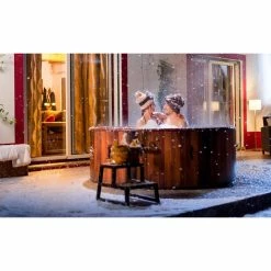 Spa Semi-rigide Bestway Lay-Z Spa HELSINKI AirJet 7 Places -piscine Soldes spa helsinki ambiance neige3 min 1