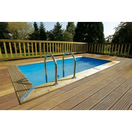Piscine En Bois Rectangulaire Ubbink Linéa UrbanPool 4,50 X 2,50 X 1,40 M - Liner Bleu 1 Piscine En Bois Rectangulaire Ubbink Linéa UrbanPool 4,50 X 2,50 X 1,40 M - Liner Bleu